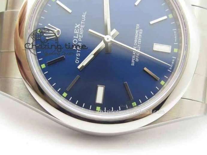 MiroTime 0217 TimelessDesign Oyster Perpetual 39mm 114300 BP Maker Best Edition Blue Dial On SS Bracelet A 3637